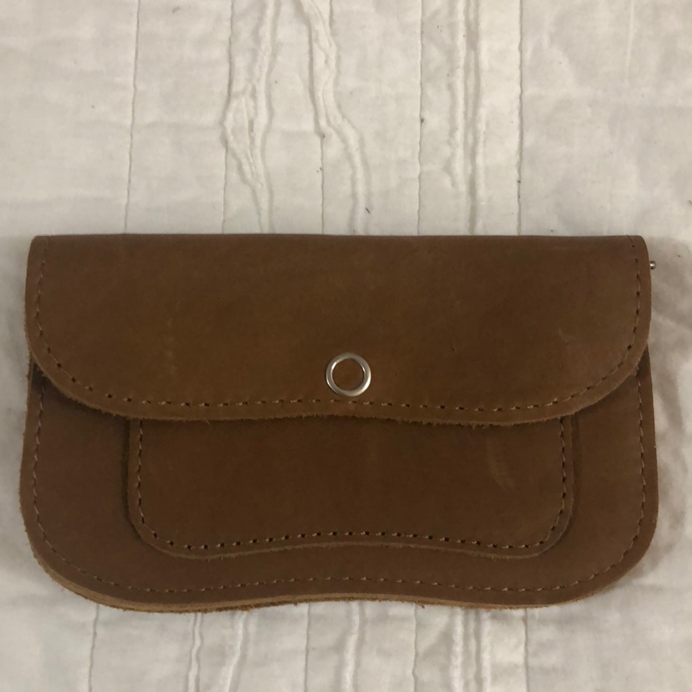Keecie Leather Wallet   Size ~ 5-1/2”x 3-1/4”.       ~Cat chasing Bird